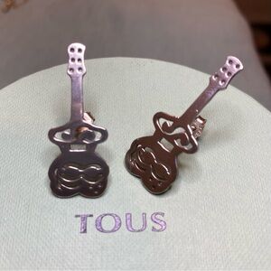 Tous guitar silver earrings